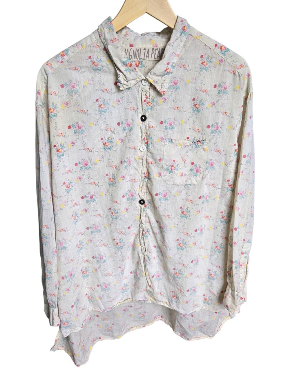 Magnolia Pearl Rare Cream Floral Cotton Adison Shirt